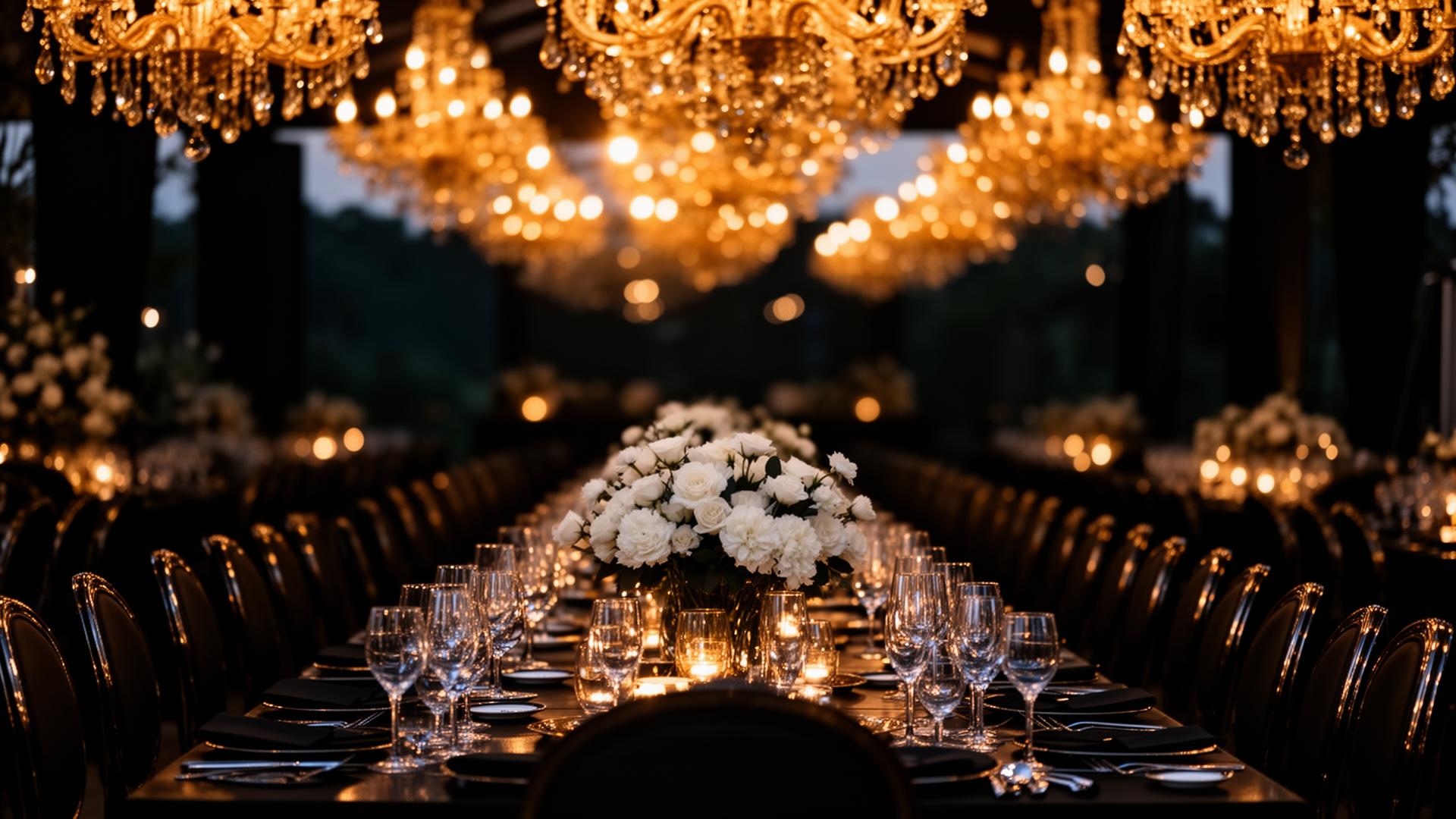 Luxury candlelit event venue